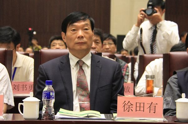 中国矿业联合会副会长徐田有听取参会代表发言
